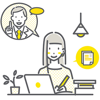 パソコンで作業をする女性 image