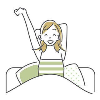 起床した女性 image