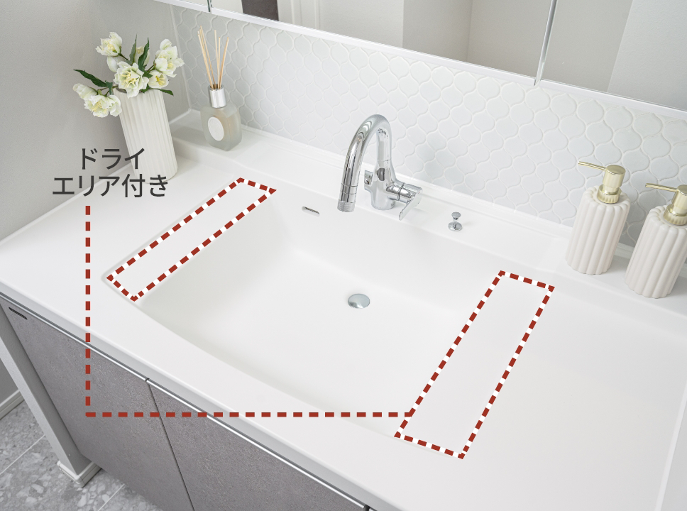 お手入れ簡単カウンター