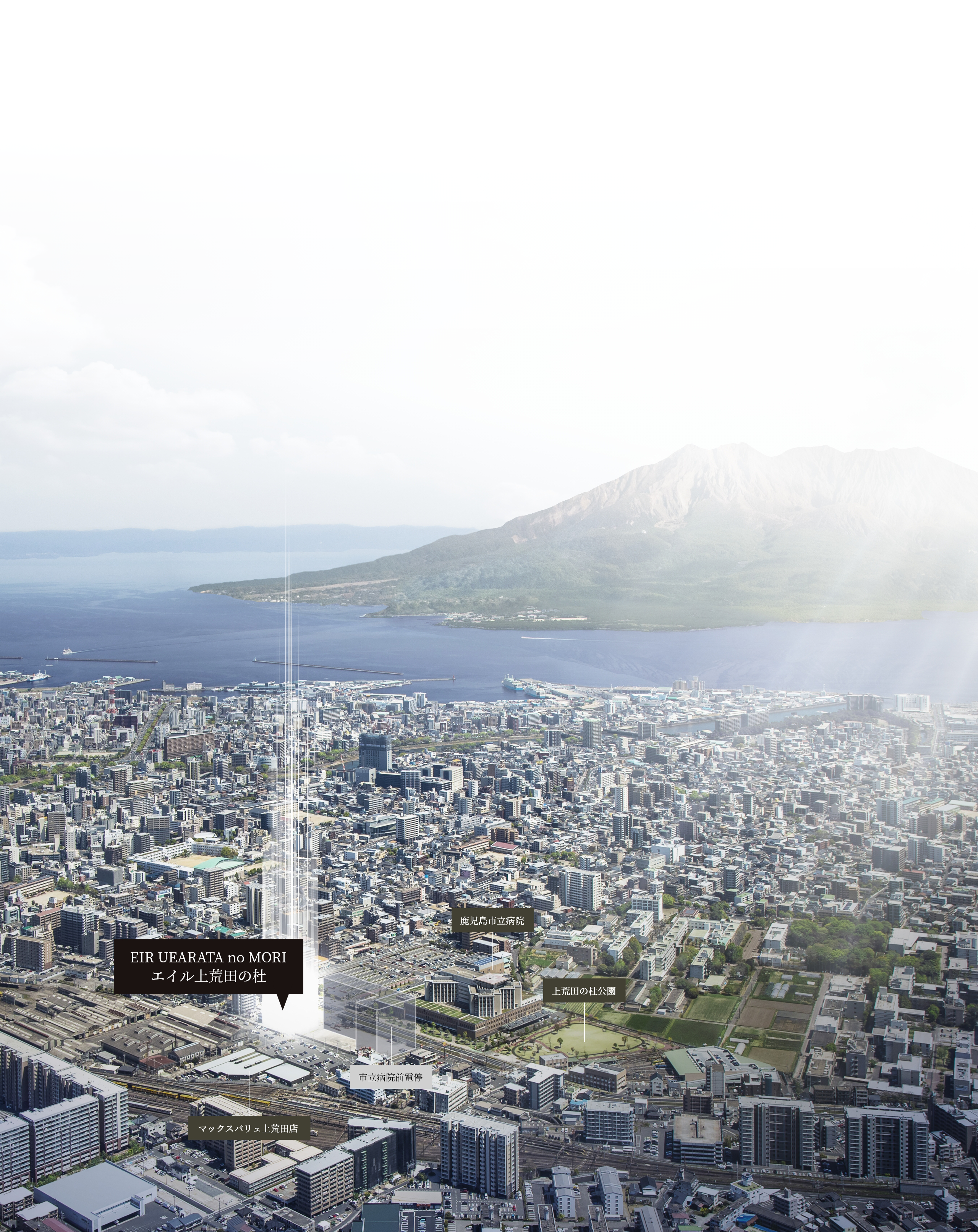 エイル上荒田の杜 周辺環境空撮